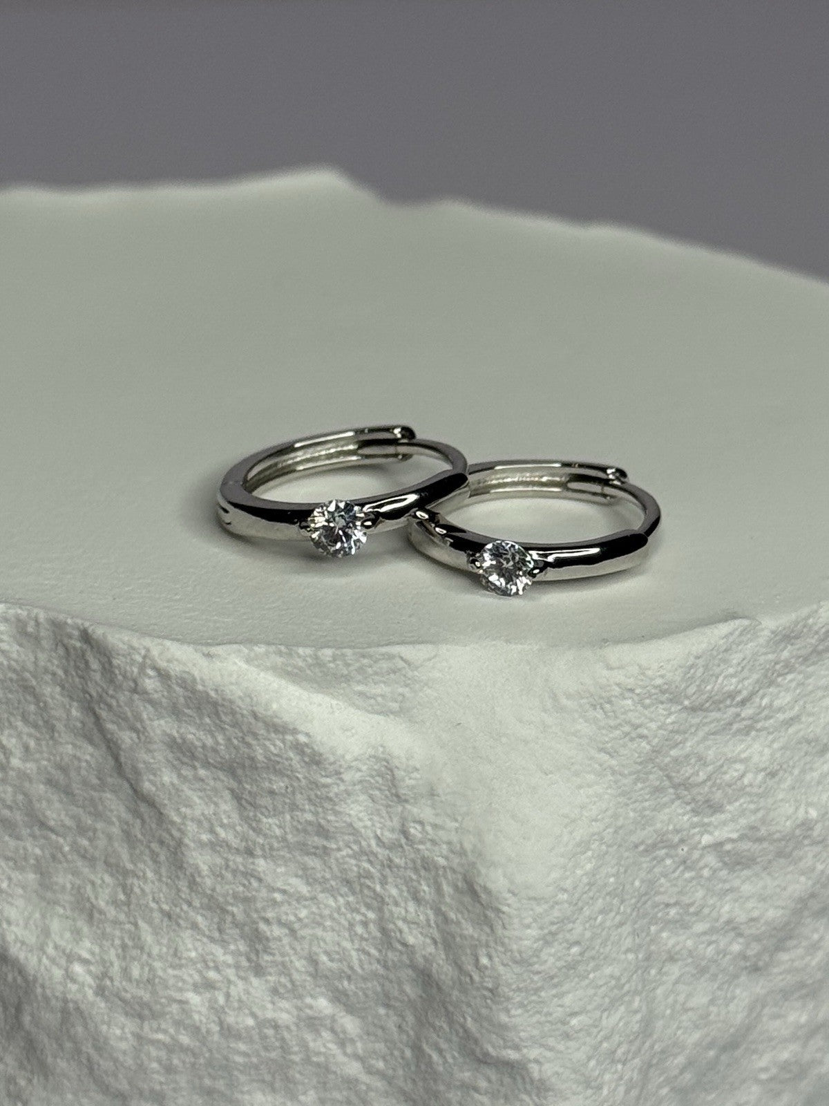 925 Sterling Silver Minimalist CZ Earrings Length 0.5 Inch