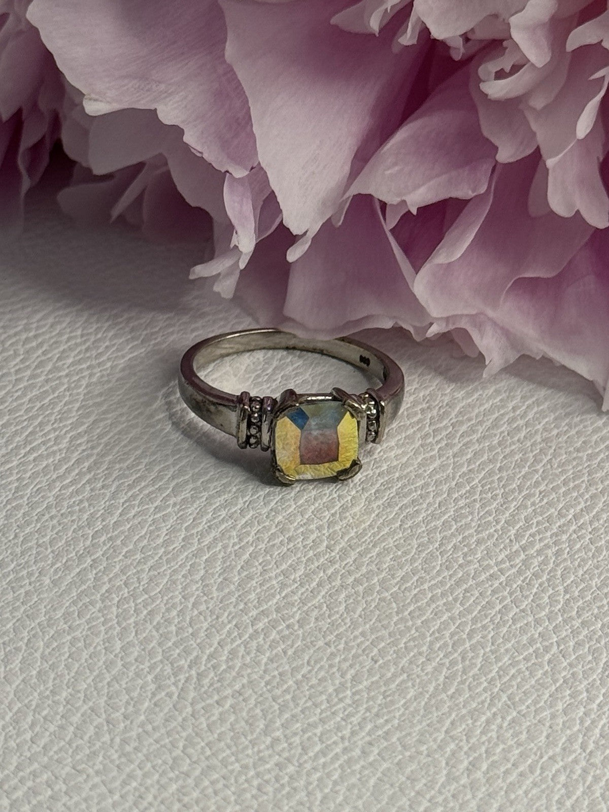 925 Sterling Silver CZ Ring Size 9