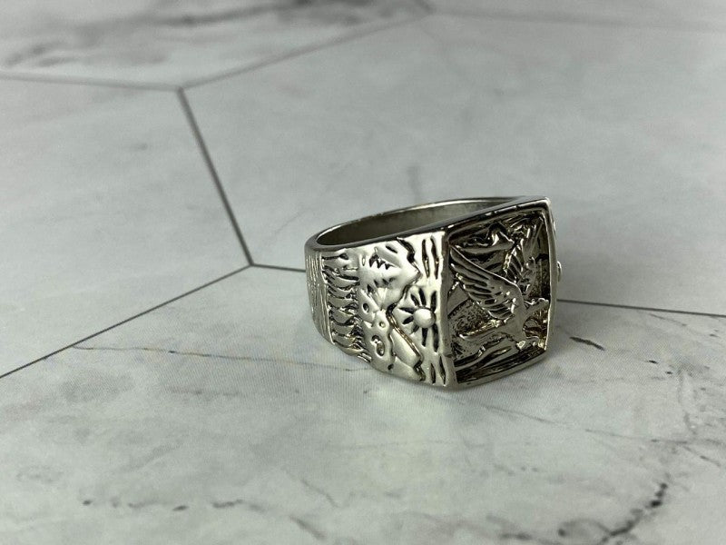 Men'S 925 Sterling Silver "Eagle" Ring Size 9
