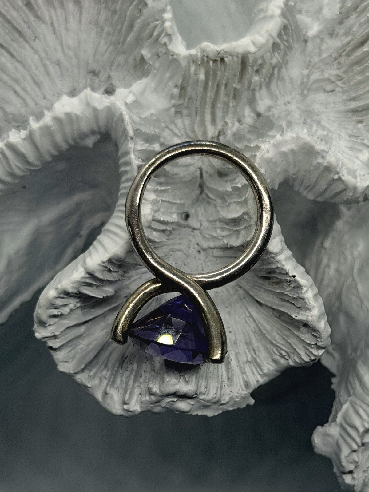 925 Sterling Silver Mystic Topaz Purple Blue Ring Size 5.5