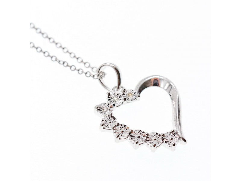 925 Sterling Silver "Heart" Chain With Pendant Italy