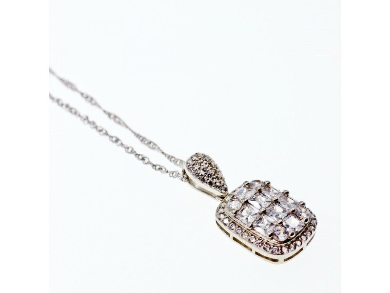 925 Sterling Silver CZ Chain With Pendant