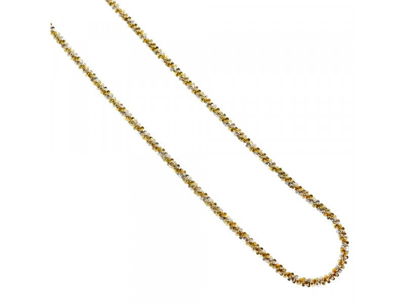 925 Sterling Silver Gold Plated Chain-Necklace Italy 20 In