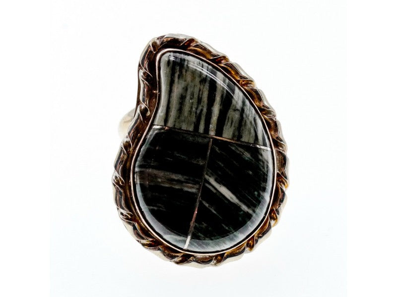 925 Sterling Silver Jasper Ring Size 8
