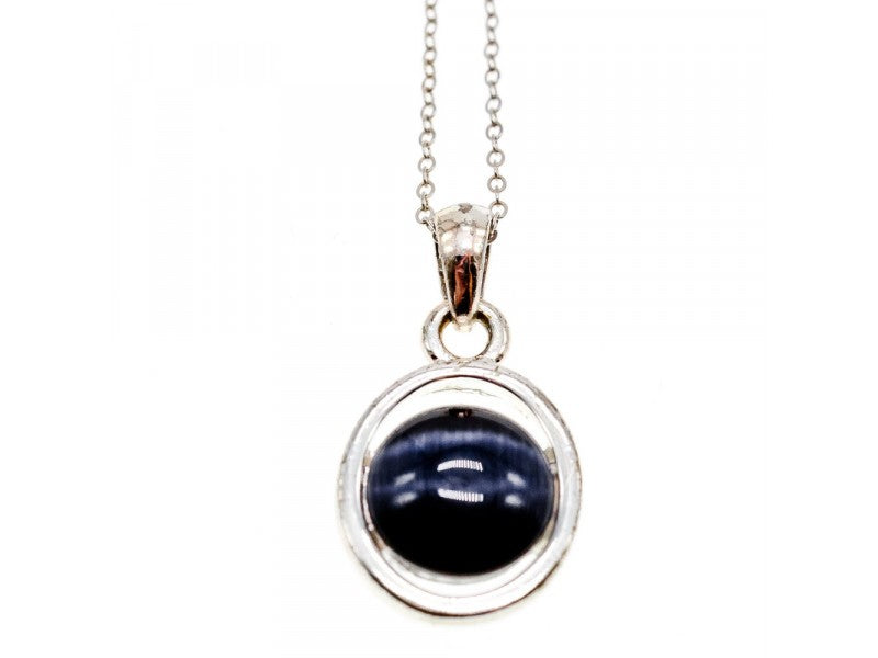 925 Sterling Silver Black Onyx Chain With Pendant
