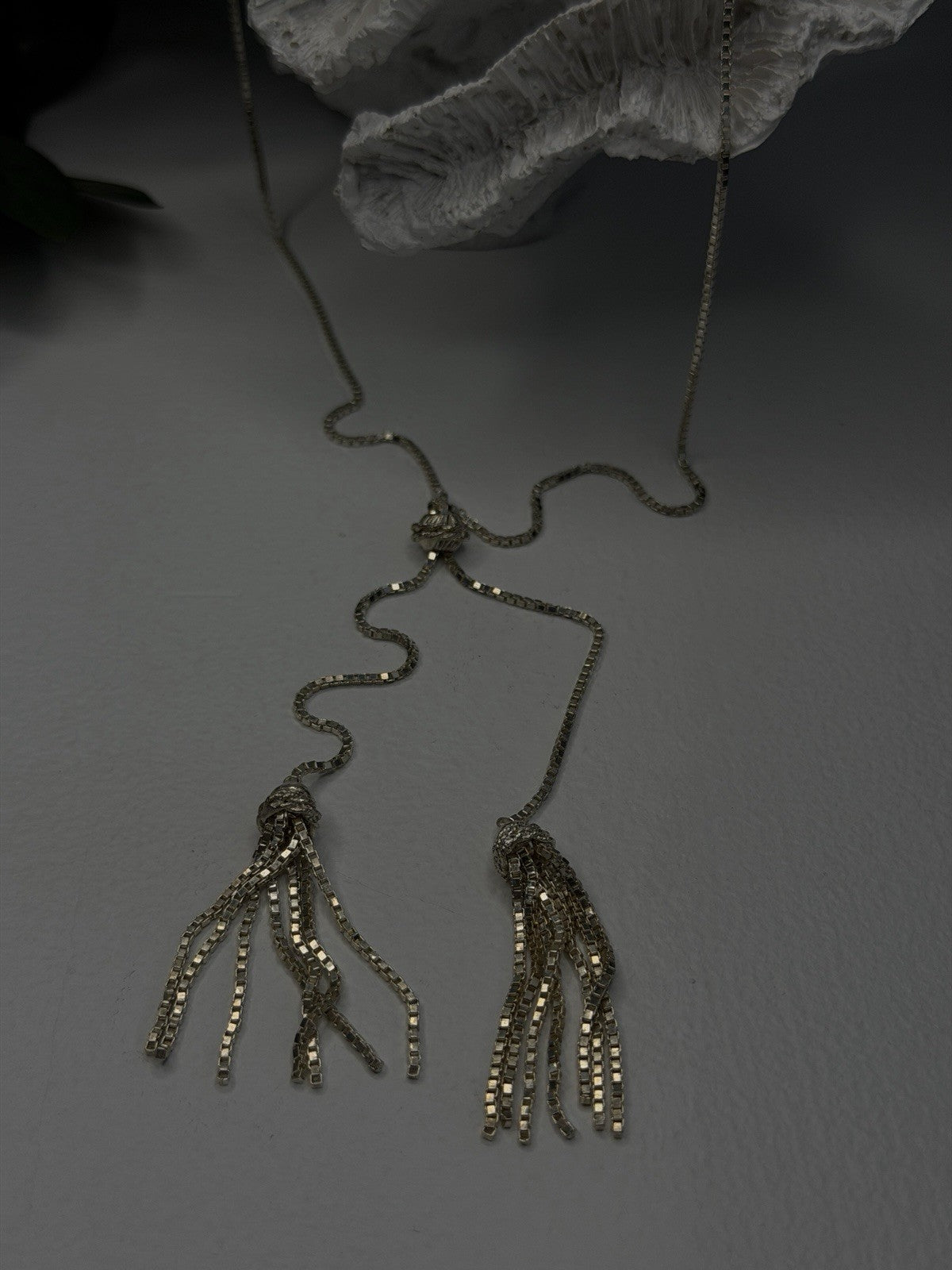 925 Sterling Silver Beautiful Necklace Chain with Charm Adjustable
