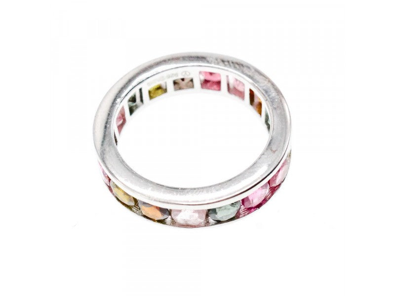 925 Sterling Silver Multi Gemstones Ring Size 8.5
