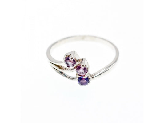 925 Sterling Silver Amethyst Ring Size 9