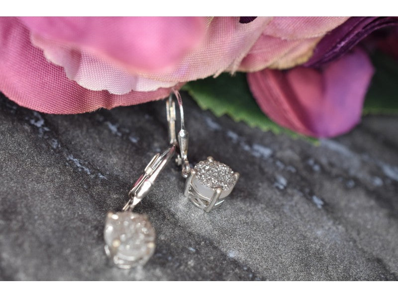 925 Sterling Silver Pyrite Earrings