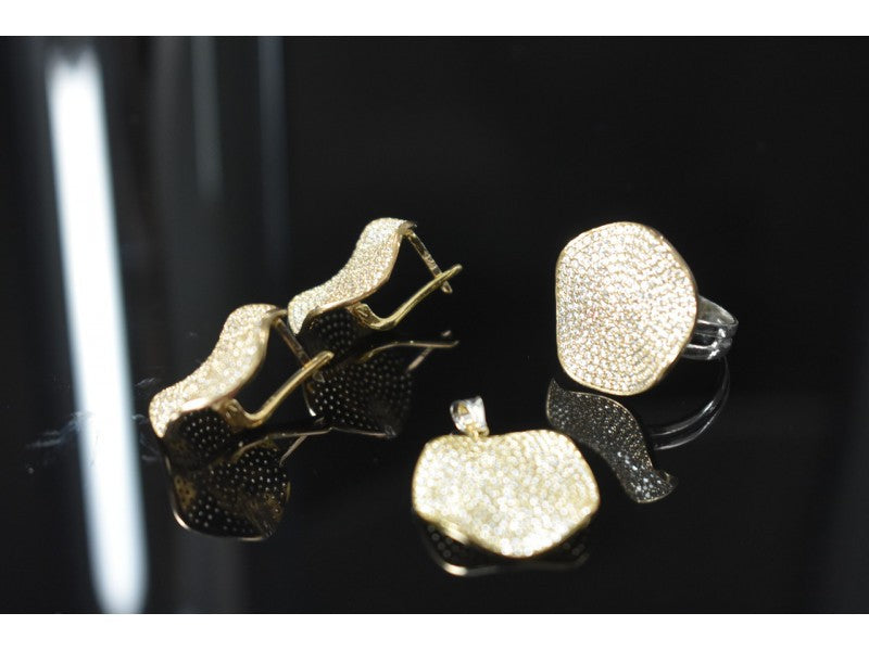 925 Sterling Silver CZ Set