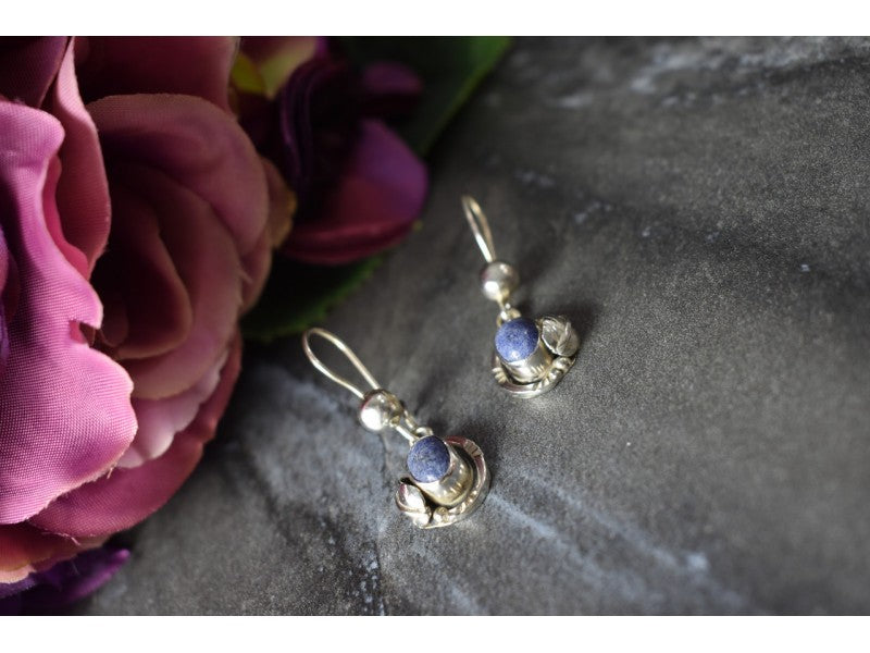 925 Sterling Silver Sodalite Earrings
