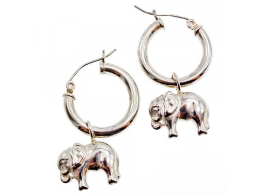 925 Sterling Silver "Elephants" Earrings