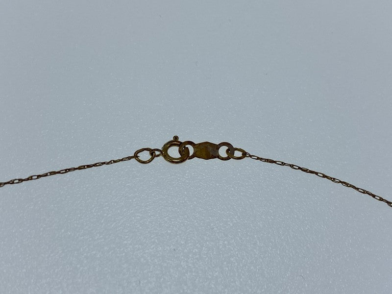 10 K Yellow Gold Amethyst & Diamond "Heart" Chain With Pendant