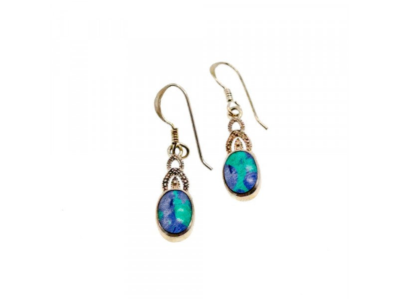 925 Sterling Silver Multicolor Jasper Earrings