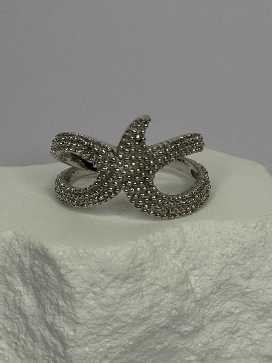 925 Sterling Silver "Sea Star" Ring Size 6-7 (Adjustable)