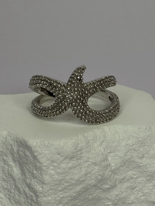 925 Sterling Silver "Sea Star" Ring Size 6-7 (Adjustable)