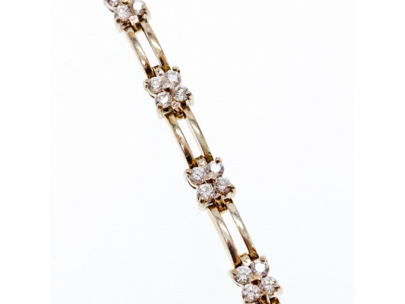 925 Sterling Silver CZ "Flowers" Bracelet