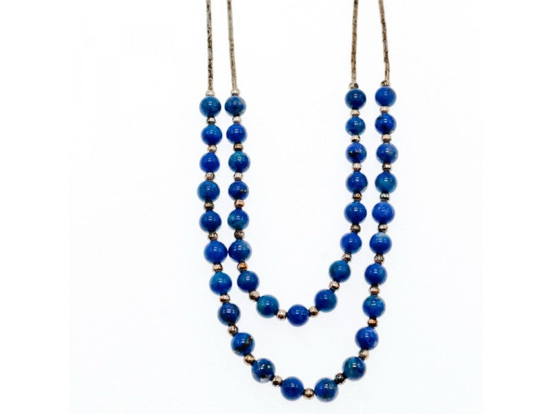 925 Sterling Silver Blue Agate Necklace