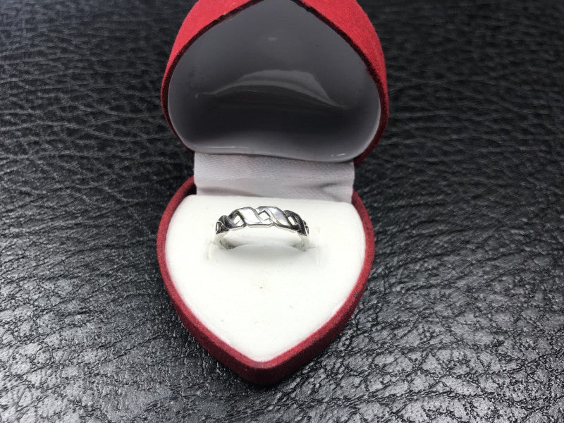 925 Sterling Silver Mother of Pearl Inserts Ring Size 5.5