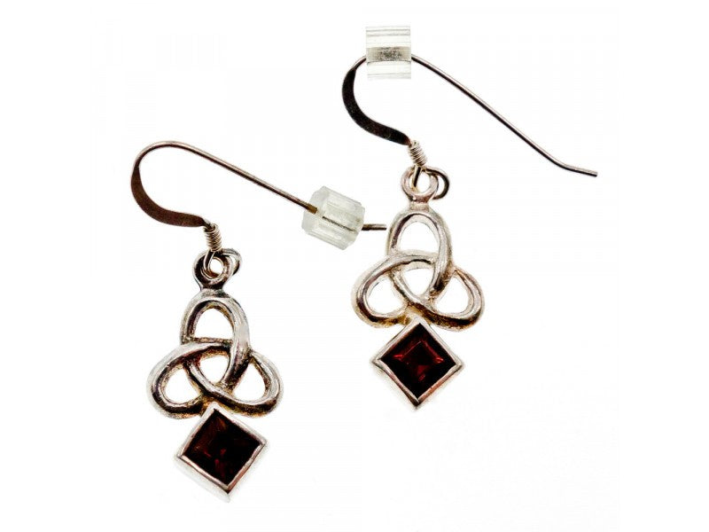 925 Sterling Silver Garnet Earrings