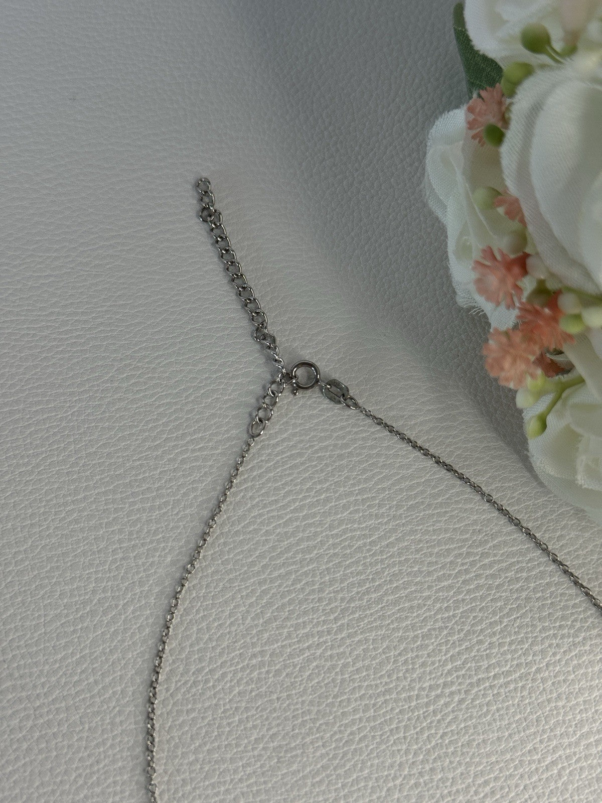 925 Sterling Silver Diamond Cross Necklace Length 20/18 Inch