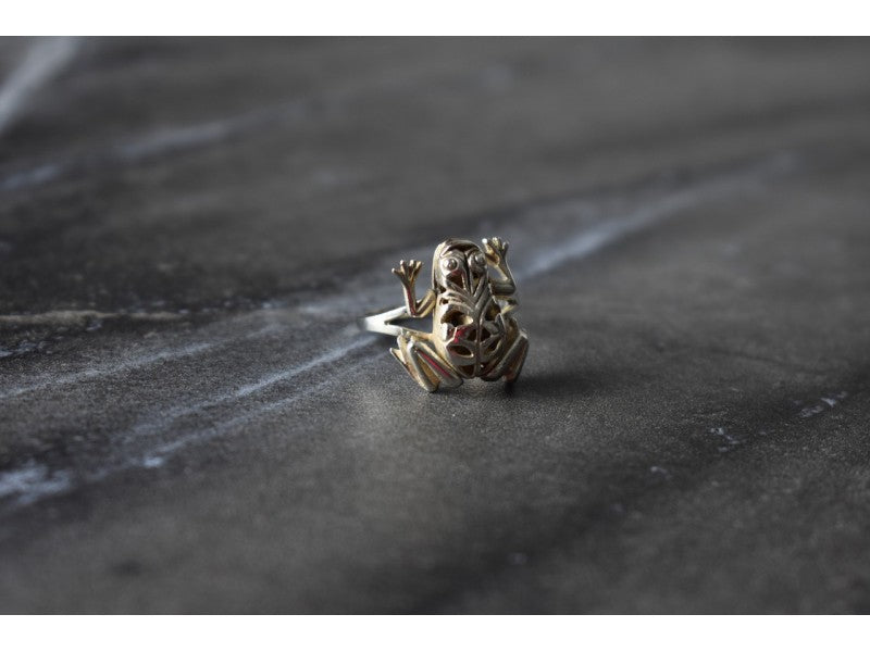 925 Sterling Silver "Frog" Ring Size 6.5