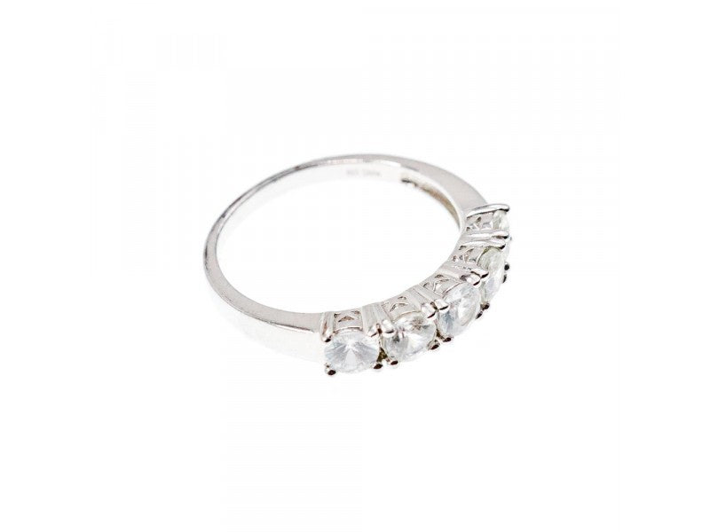 925 Sterling Silver Goshenite Ring Size 8.5