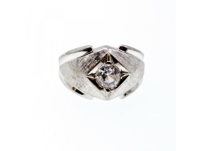 925 Sterling Silver CZ Ring Size 10
