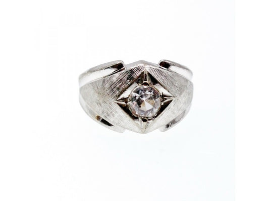 925 Sterling Silver CZ Ring Size 10