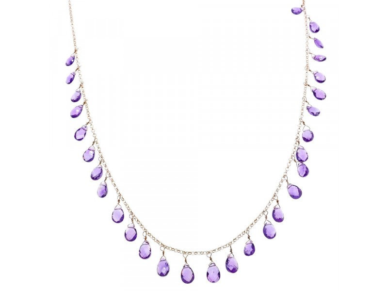 925 Sterling Silver Jewelry Glass Necklace