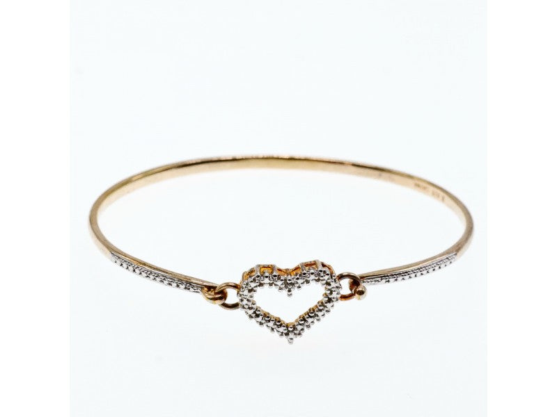 925 Sterling Silver Gold Plated "Heart" Bracelet