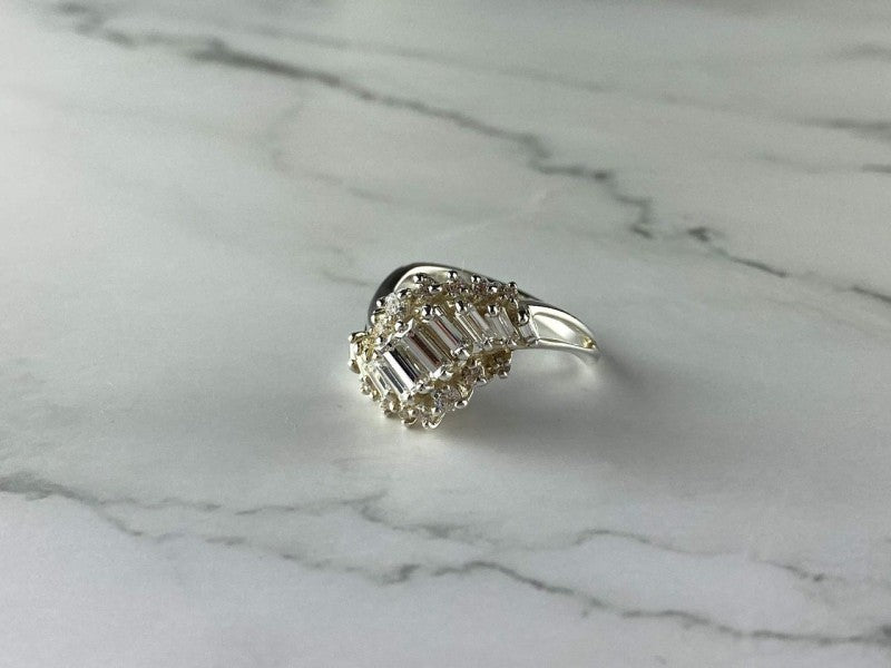 925 Sterling Silver CZ Ring Size 11.5