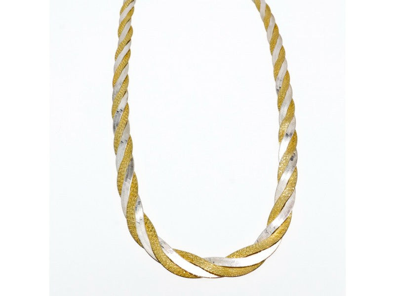 925 Sterling Silver with Gilding Necklace Italy