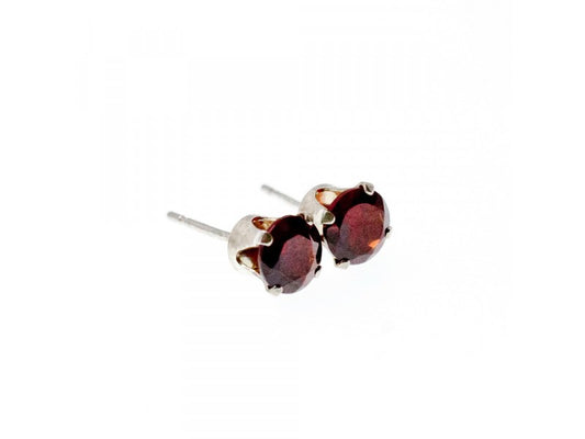 925 Sterling Silver Garnet Earrings
