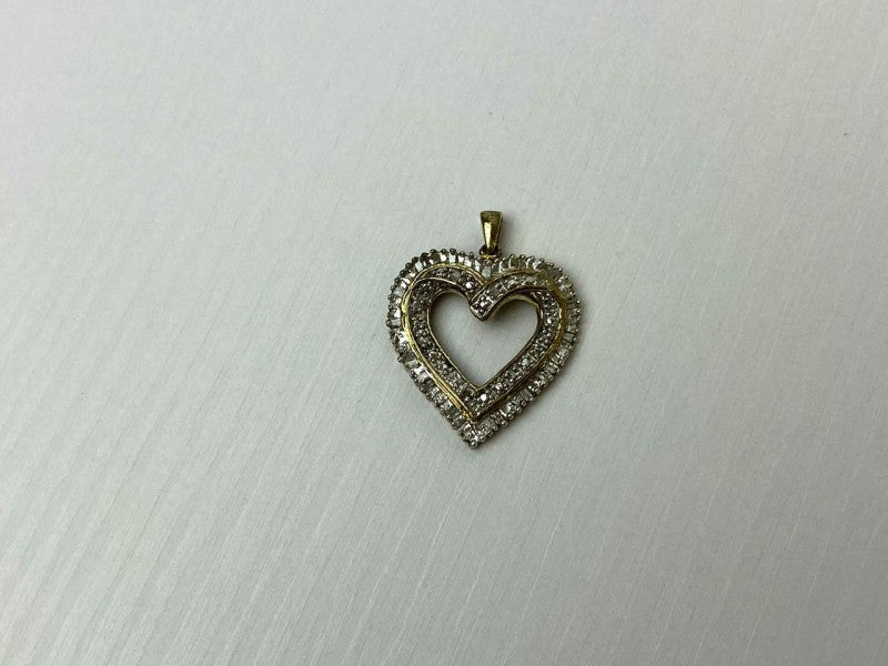 925 Sterling Silver Gold Plated "Heart" Pendant