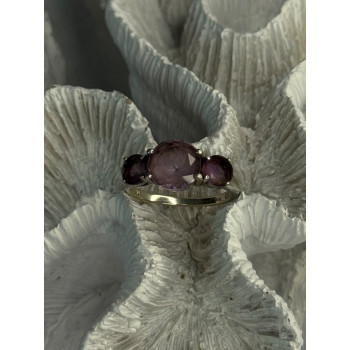 925 Sterling Silver Beautiful Amethyst Ring Size 10