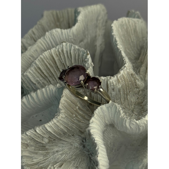 925 Sterling Silver Beautiful Amethyst Ring Size 10