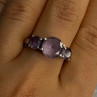 925 Sterling Silver Beautiful Amethyst Ring Size 10
