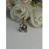 925 Sterling Silver Gold Plated CZ Pendant Length 0.80 Inch