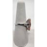 925 Sterling Silver CZ Orange Ring Size 8