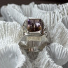 925 Sterling Silver Spinel Men's Ring Size 8