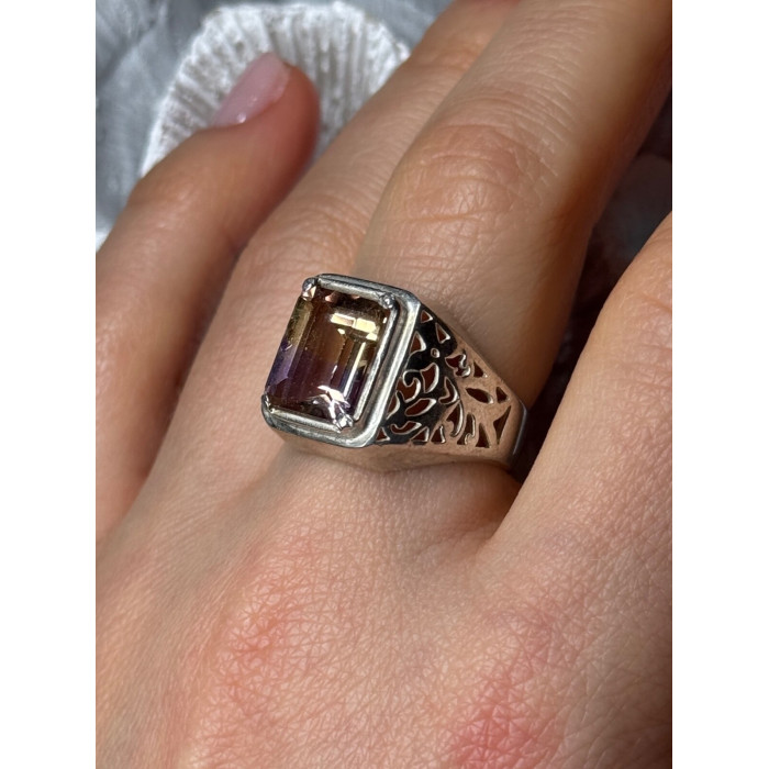 925 Sterling Silver Spinel Men's Ring Size 8