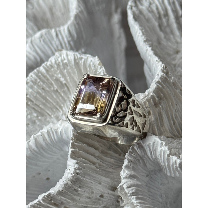 925 Sterling Silver Spinel Men's Ring Size 8