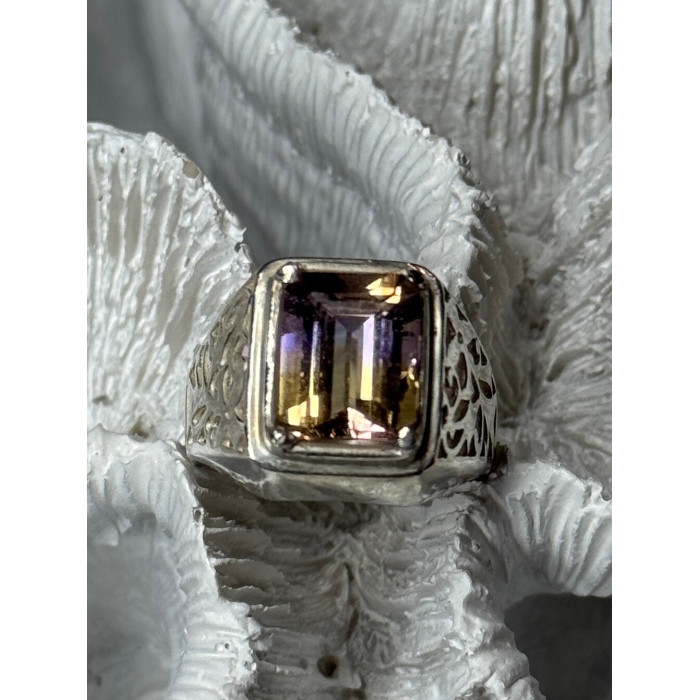 925 Sterling Silver Spinel Men's Ring Size 8