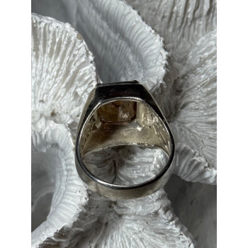 925 Sterling Silver Spinel Men's Ring Size 8