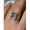 925 Sterling Silver Spinel Men's Ring Size 8