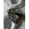 925 Sterling Silver Spinel Men's Ring Size 8