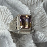 925 Sterling Silver Spinel Men's Ring Size 8