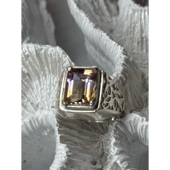 925 Sterling Silver Spinel Men's Ring Size 8