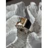 MEN'S 925 STERLING SILVER YELLOW SPINEL RING SIZE 8.5